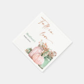 秋インラブパンプキンフローラジャースブライダルシャワー スタンダードカクテルナプキン (角)