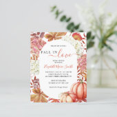 秋インラブパンプキンフローラブライダルシャワー招待状 (スタンド正面)