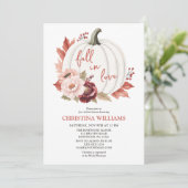 秋インラブパンプキンフローラブライダルシャワー 招待状 (スタンド正面)