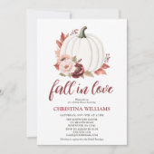 秋インラブパンプキンフローラブライダルシャワー 招待状 (正面)