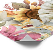 秋インラブパンプキンブライダルシャワーウェルカムサイン ポスター (角)