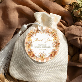 秋インラブパンプキンブライダルシャワーサンキューユー フェイバータグ