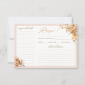 秋インラブパンプキンブライダルシャワーレシピカード (正面)