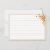 秋インラブパンプキンブライダルシャワーレシピカード (裏面)