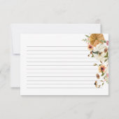 秋インラブパンプキンブライダルシャワーレシピカード (裏面)