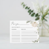 秋インラブパンプキンブライダルシャワーレシピカード ポストカード (スタンド正面)