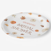 秋インラブパンプキンブライダルシャワー植物学 ペーパープレート (アングル)