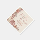 秋インラブパンプキンブライダルシャワー スタンダードカクテルナプキン (角)