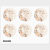 秋インラブパンプキンブライダルシャワー ラウンドシール (シート)