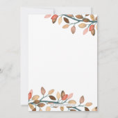 秋インラブパンプキンブライダルシャワー 招待状 (裏面)