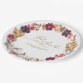 秋インラブパンプキンブルゴーニュ結婚フローラ ペーパープレート (アングル)