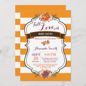 秋インラブパンプキンベビーシャワー招待状カード 招待状 (正面/裏面)