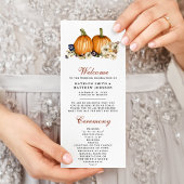 秋インラブパンプキンボタニカルオータム秋の結婚式 プログラム