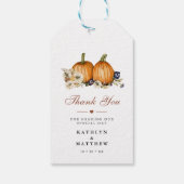 秋インラブパンプキンボタニカル結婚サンキュー ギフトタグ (裏面)