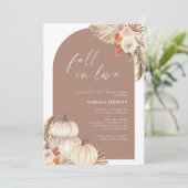 秋インラブパンプキンボホオータムブライダルシャワー 招待状 (スタンド正面)