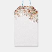 秋インラブパンプキンワイルドフラワーブライダルシャワー ギフトタグ (裏面)