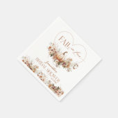 秋インラブパンプキンワイルドフラワーブライダルシャワー スタンダードカクテルナプキン (角)