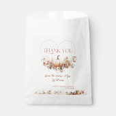 秋インラブパンプキンワイルドフラワーブライダルシャワー フェイバーバッグ (正面)