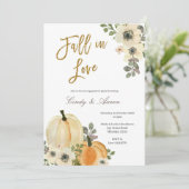 秋インラブパンプキン婚約パーティ招待 招待状 (スタンド正面)