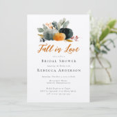 秋インラブパンプキン秋の結婚式ブライダルシャワー 招待状 (スタンド正面)