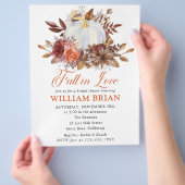 秋インラブパンプキン秋インラブパンプキン花模様結婚ズ チラシ (手)