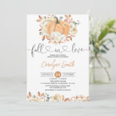 秋インラブパンプキン秋フローラブライダルシャワー 招待状 (スタンド正面)