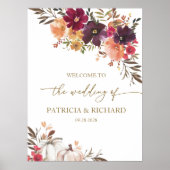 秋インラブパンプキン結婚フローラの歓迎 ポスター (正面)