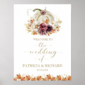 秋インラブパンプキン結婚フローラの歓迎 ポスター (正面)