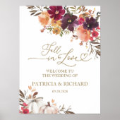 秋インラブパンプキン結婚フローラの歓迎 ポスター (正面)