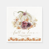 秋インラブパンプキン結婚フローラ スタンダードカクテルナプキン (正面)