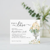 秋インラブパンプキン花瓶ブライダルシャワー招待状 (スタンド正面)