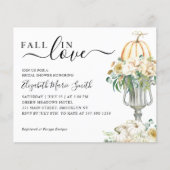 秋インラブパンプキン花瓶ブライダルシャワー招待状 (正面)