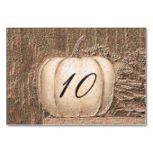 秋インラブパンプキン金ゴールドホワイトカントリー素朴 テーブルナンバー (裏面)