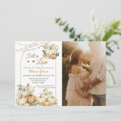 秋インラブパンプキ素朴ンフローラベビーシャワー 招待状 (スタンド正面)