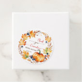 秋インラブパンプキ葉ンリースブライダルシャワー フェイバータグ (インサイチュ)