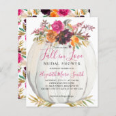 秋インラブパープルフローラパンプキンブライダルシャワー (正面/裏面)