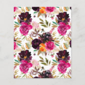 秋インラブパープルフローラパンプキンブライダルシャワー チラシ (裏面)