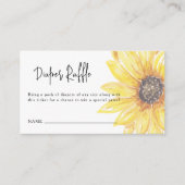 秋インラブヒマワリーベビーシャワーオムツラッフル エンクロージャーカード (正面)