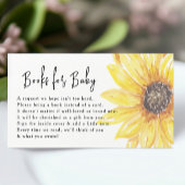 秋インラブヒマワリ赤ちゃんシャワーベビー本 エンクロージャーカード