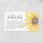 秋インラブヒマワリ赤ちゃんシャワーベビー本 エンクロージャーカード (正面)