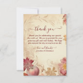 秋インラブビューティフルオータムヴィンテージ秋の結婚式 サンキューカード (正面)