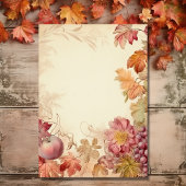 秋インラブビューティフルオータムヴィンテージ秋の結婚式 サンキューカード