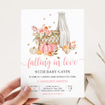 秋インラブピンクカボチャ赤ちゃんシャワー