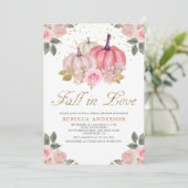 秋インラブピンクパンプキンフローラブライダルシャワー 招待状 (スタンド正面)