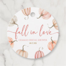 秋インラブピンクパンプキンブライダルシャワー