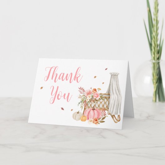 秋インラブピンクパンプキン サンキューカード (正面)