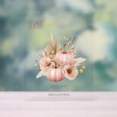 秋インラブピンクボホパンプキンウェルカムサイン アクリルサイン (ニュートラル)