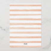 秋インラブピーチパンプキンマーケットブライダルシャワー 箔招待状 (裏面)