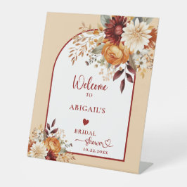 秋インラブフローラアーチブライダルシャワー 台座サイン