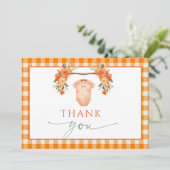 秋インラブフローラオレンジジンガムベビーサンキューユア サンキューカード (スタンド正面)
